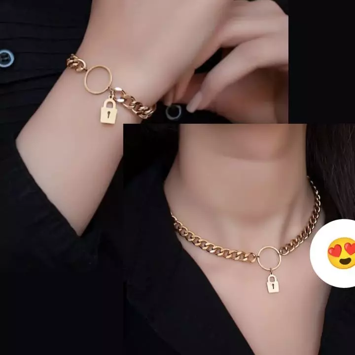 گردنبند و دستبند کارتیر با انواع مدل آویز استیل رنگ ثابت کد ۳۵۰۸