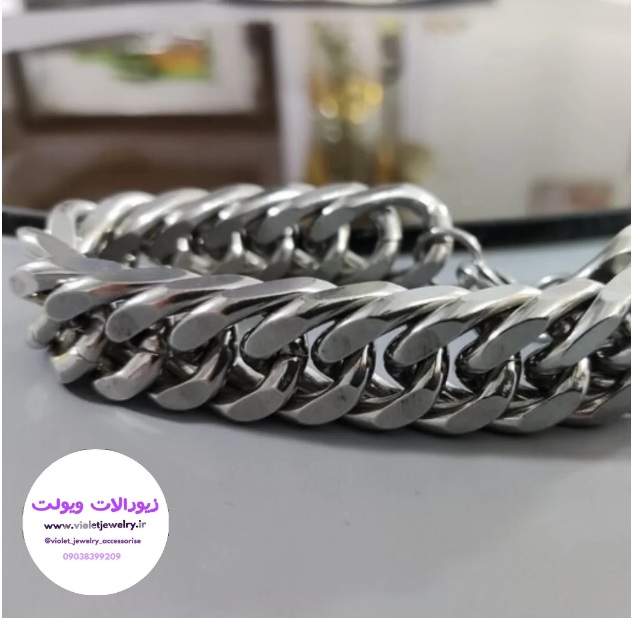 دستبند کارتیر مردانه استیل کد ۶۰۳۵