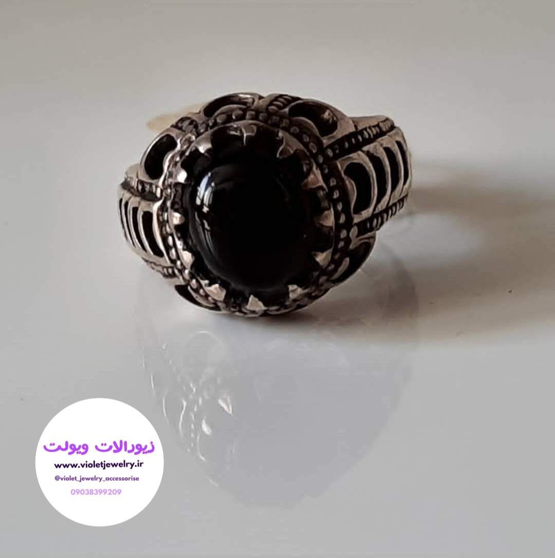 انگشتر مردانه  سنگ آماتیس اصل وزن ۱۳.۲ رکاب دست ساز💎 کد ۳۰۵