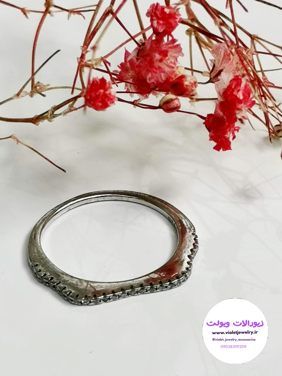 انگشتر زنانه نقره وزن ۱.۵ گرم ✨️ کد ۰۴۰۶
