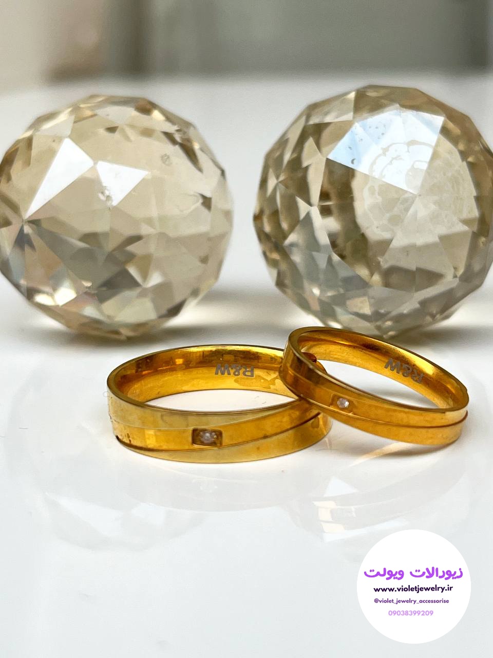 حلقه طلایی استیل اسپرت برند R&w کد ۳۰۲۹