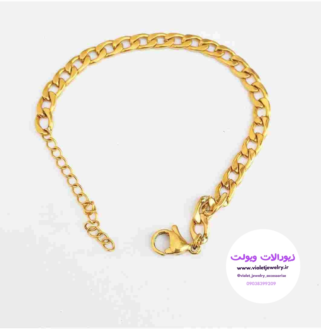 پابند کارتیر استیل طلایی کد ۷۰۰۶