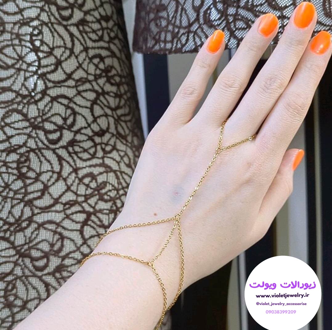 تمیمه دست ساده استیل طلایی و نقره ای کد ۶۰۰۲۰