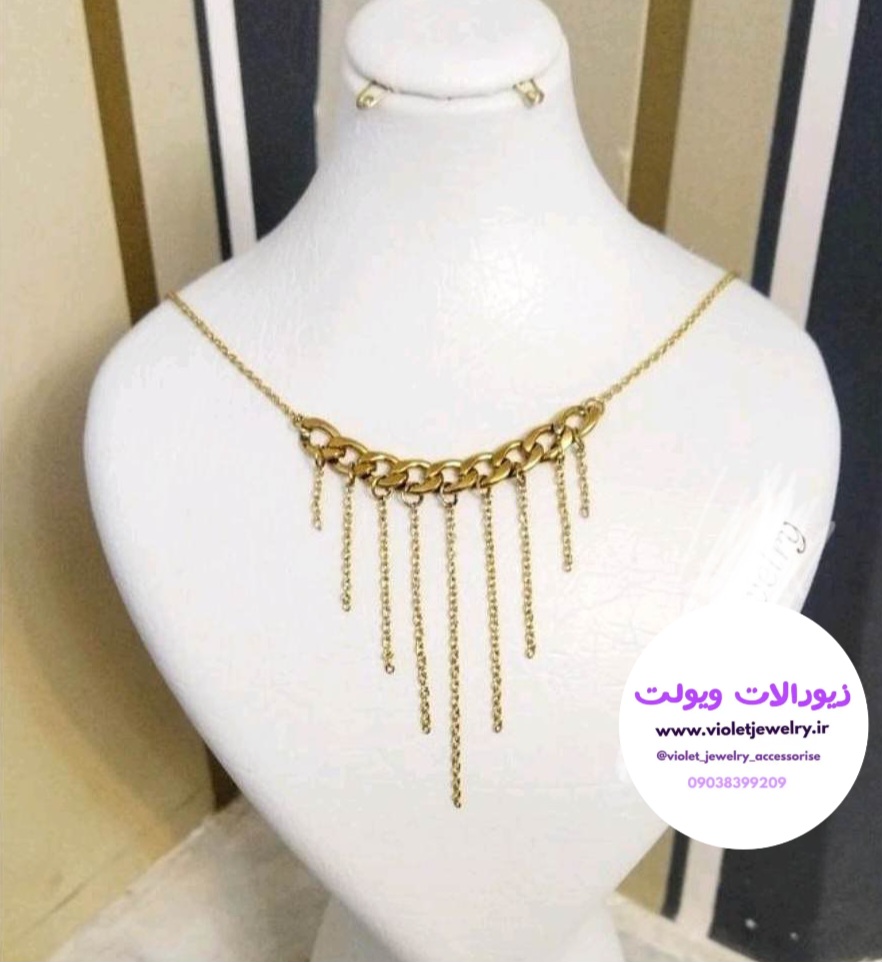 گردنبند زنانه استیل مجلسی کد ۱۲۲۰۸