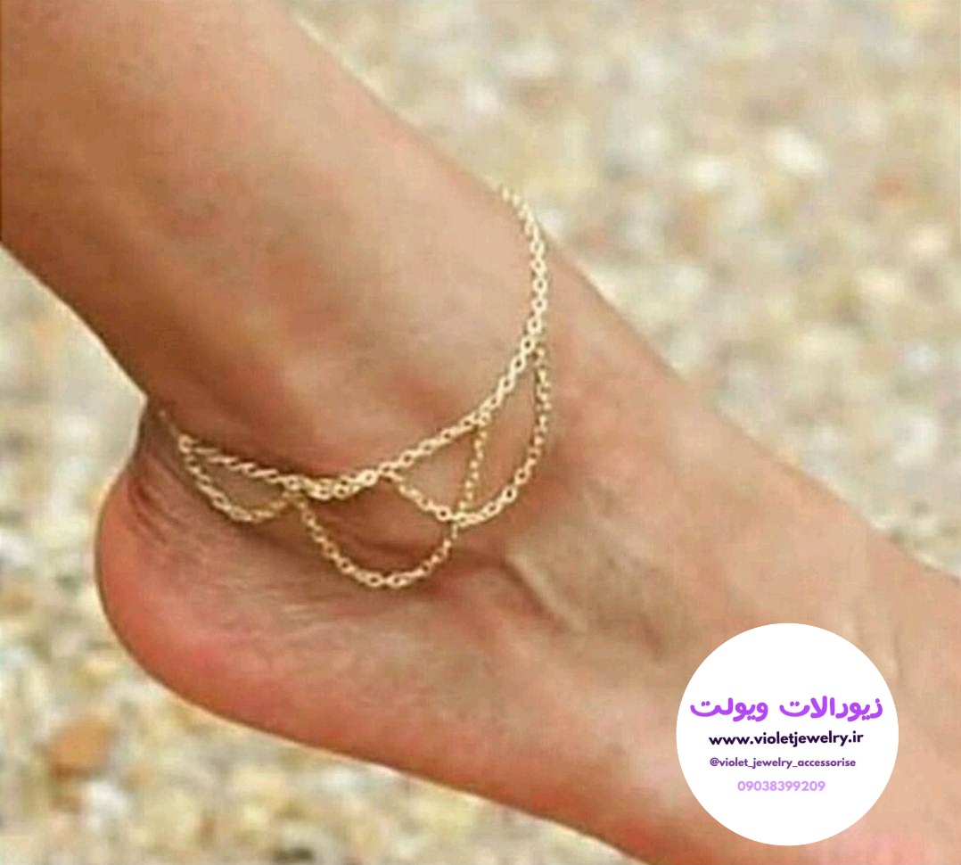 پابند استیل طلایی دخترانه