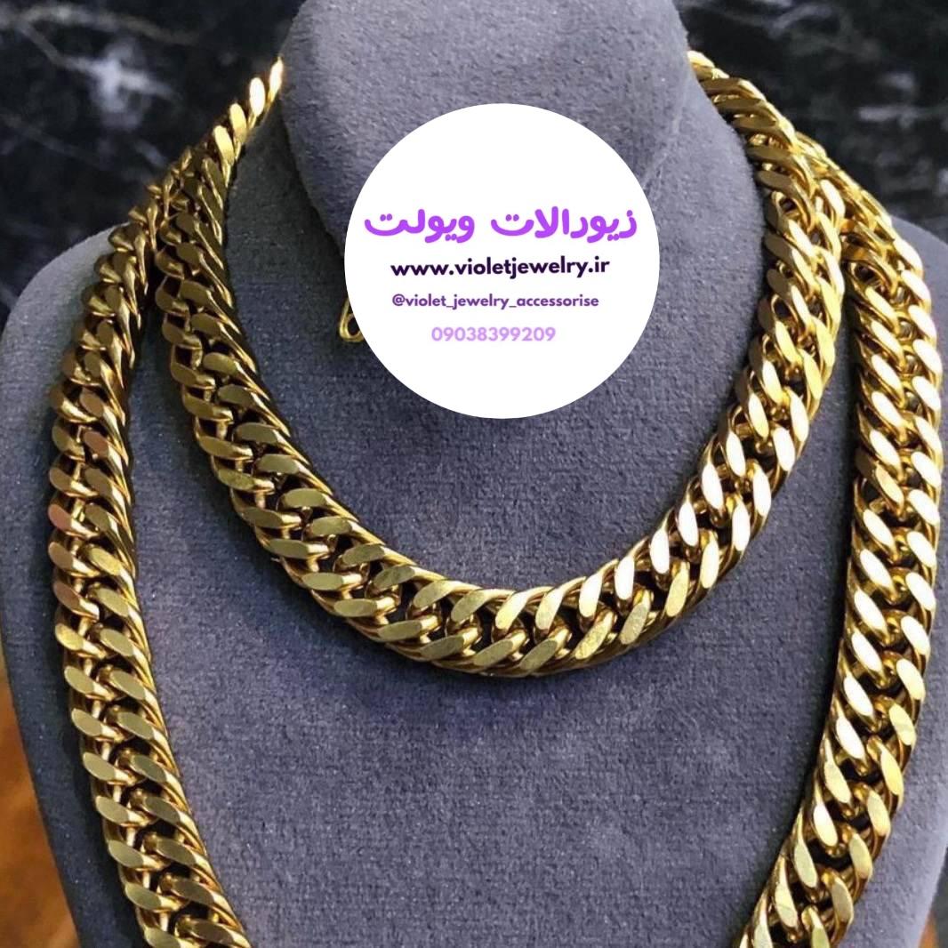 ست کارتیر استیل طلایی قفل اصلی ساعت کد ۵۰۲۵