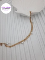 دستبند زنانه دولاین ترکیبی مروارید و کارتیر جنس استیل کد ۱۴۰۱۴