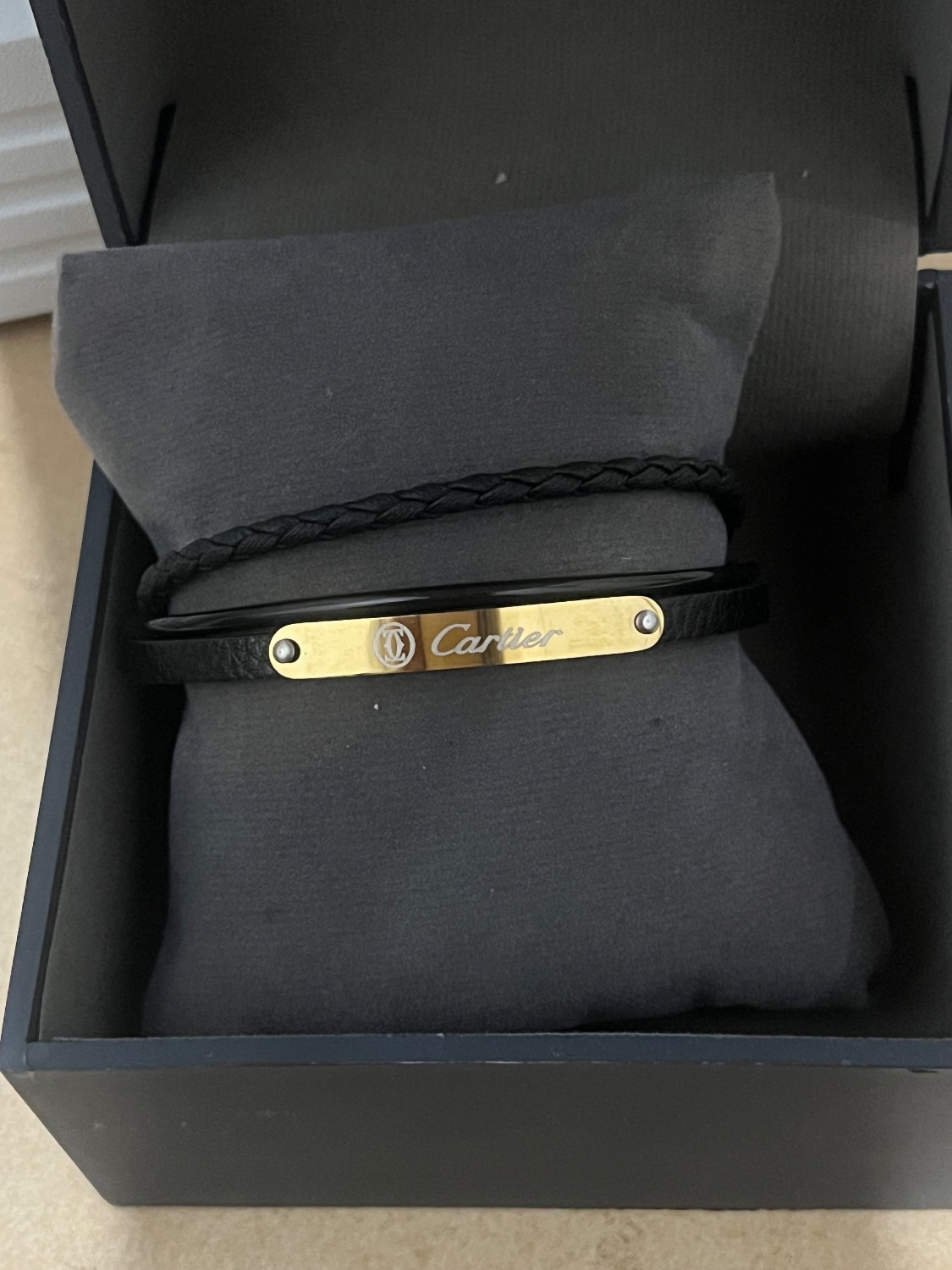 دستبند چرمی مردانه Cartier کد ۲۰۸۱
