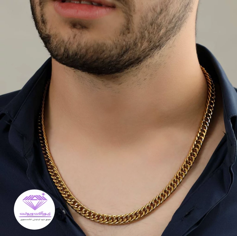 گردنبند مردانه مدل کارتیر | کد 3040