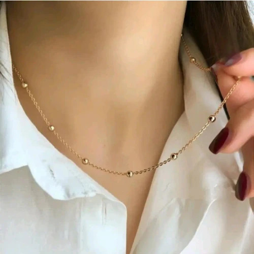 زنجیر بلند زنانه توپی جنس استیل (ویولت گالری) کد ۱۲۷۱